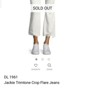 Jackie white high rise cropped flare jeans